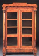 Biedermeier Black Walnut Bookcase